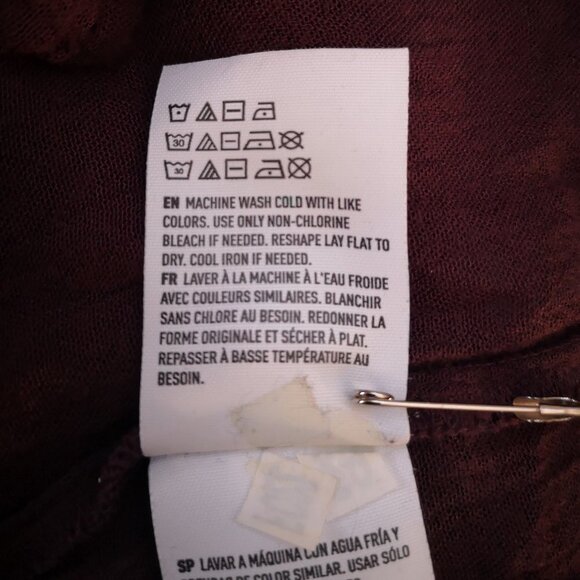 American Eagle Outfitters Ladies Burgundy Long Sleeves Blouse - Picture 8 of 14